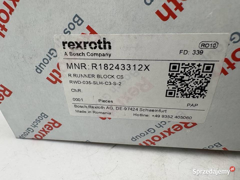 Rexroth R18243312X Prowadnica liniowa mazowieckie Warszawa
