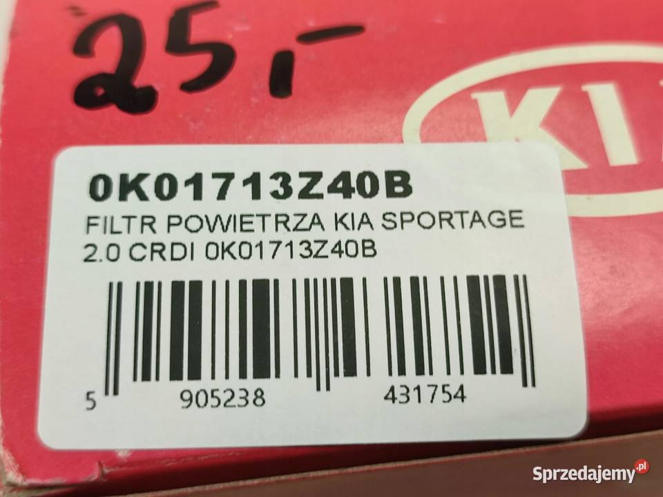 FILTR POWIETRZA KIA SPORTAGE SUV K00 20 TD 22 D sprzedam