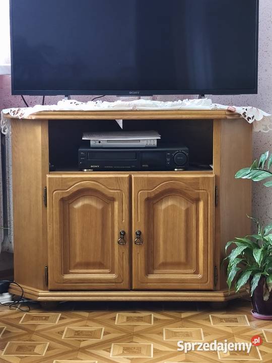Narożna dębowa szafka RTV Zawiercie