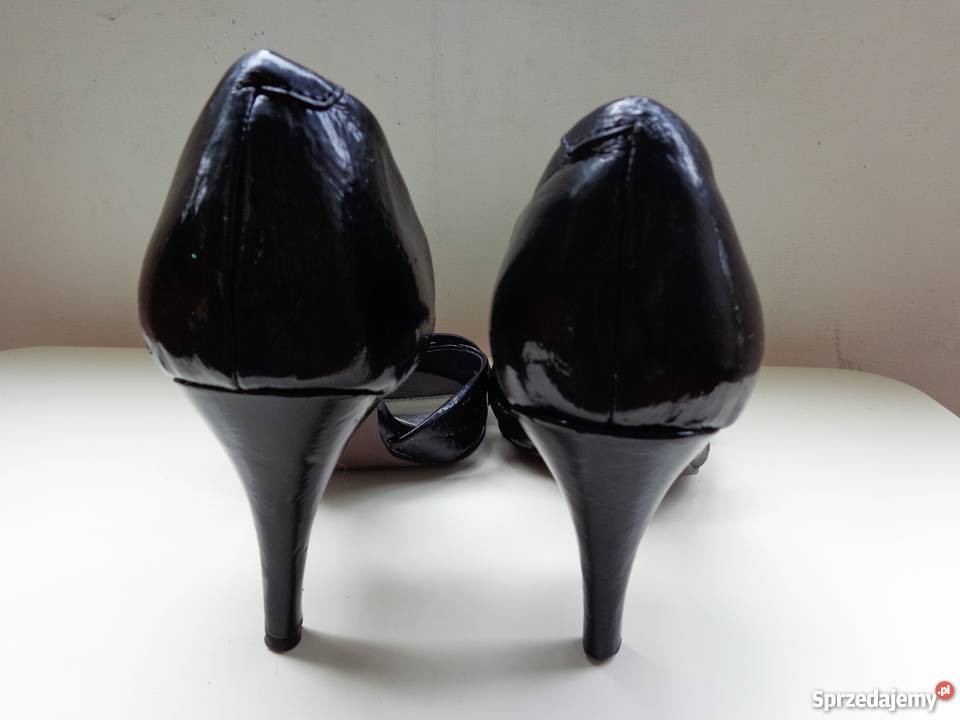 Szpilki czarne połysk rozmiar 37 JENNIFER obcas Inna marka mazowieckie Warszawa