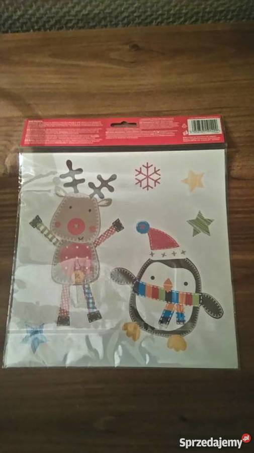 Świąteczne naklejki na ścianę Bałwan Renifer Dekoracje i ozdoby Warszawa