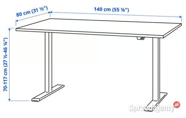Biurko regulowane elektrycznie Ikea Rodulf Biurka Kraków