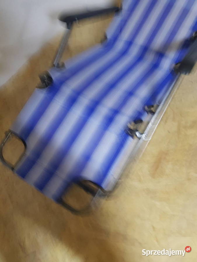 SKŁADANY MOCNY LEŻAK FOTEL OGRODOWY PODUSZKA Głogowa