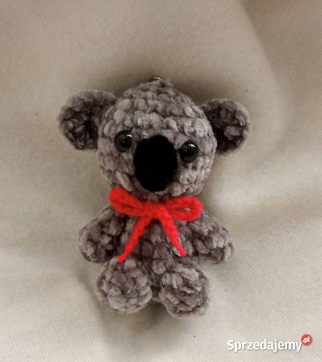 Miś koala wykonany na szydełku brelok maskotka Rękodzieło Łask