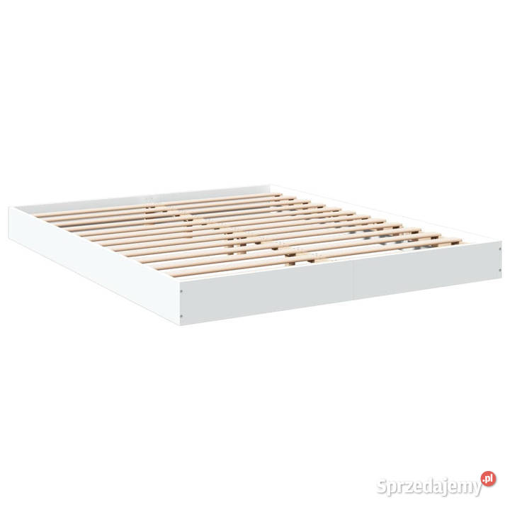 Rama łóżka biała materiał drewnopochodny 160x200 mazowieckie Warszawa
