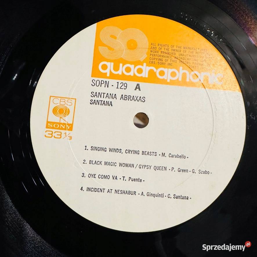 Santana Abraxas Quadrophonic 4CH NMEX Japan Obi pomorskie Gdynia