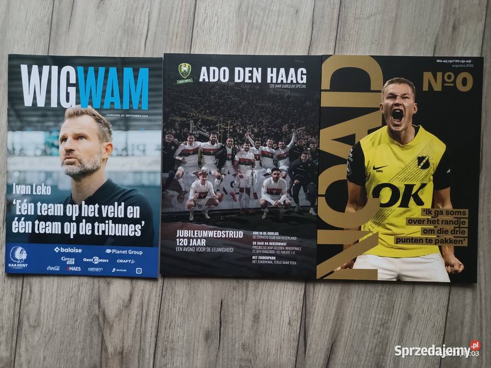 Trzy magazyny informacyjne klubów z Holandii i Piłka nożna Wronki sprzedam