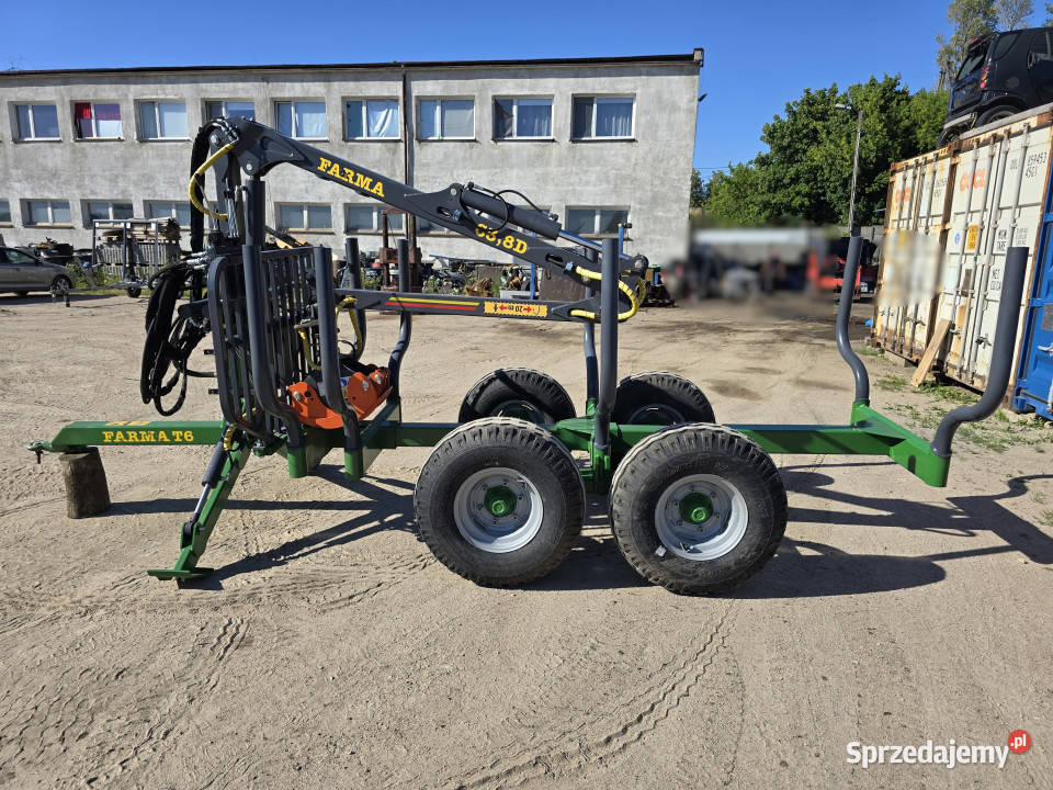 Przyczepa leśna do zrywki FARMA T6 własna sprzedam