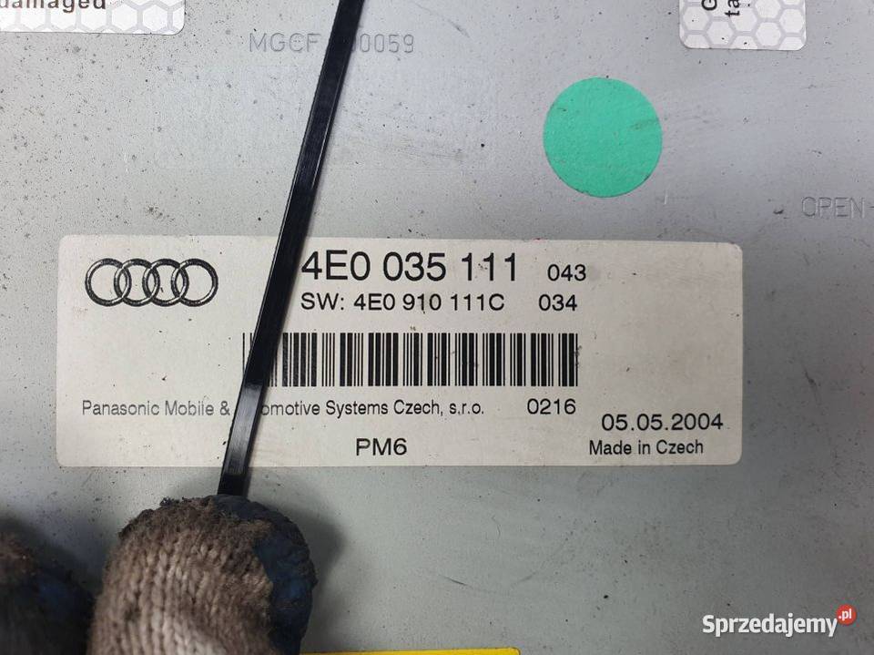 ZMIENIARKA CD AUDI A8 D3 4E0035111 Lipno