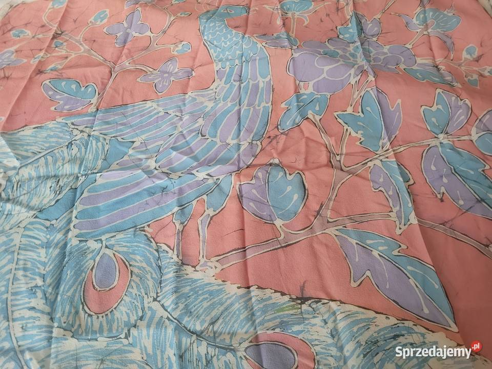 Czerwononiebieska chusta apaszka bandamka wzór Pozostałe Poznań