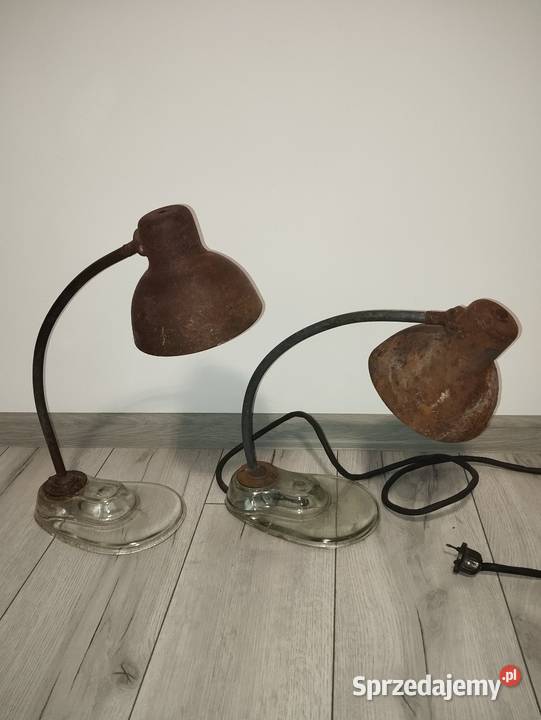 Lampa Biurkowa DDR Bauhaus Brzoza