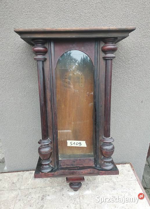 S109 Skrzynia obudowa starego zegara szafka Antyki Tczew