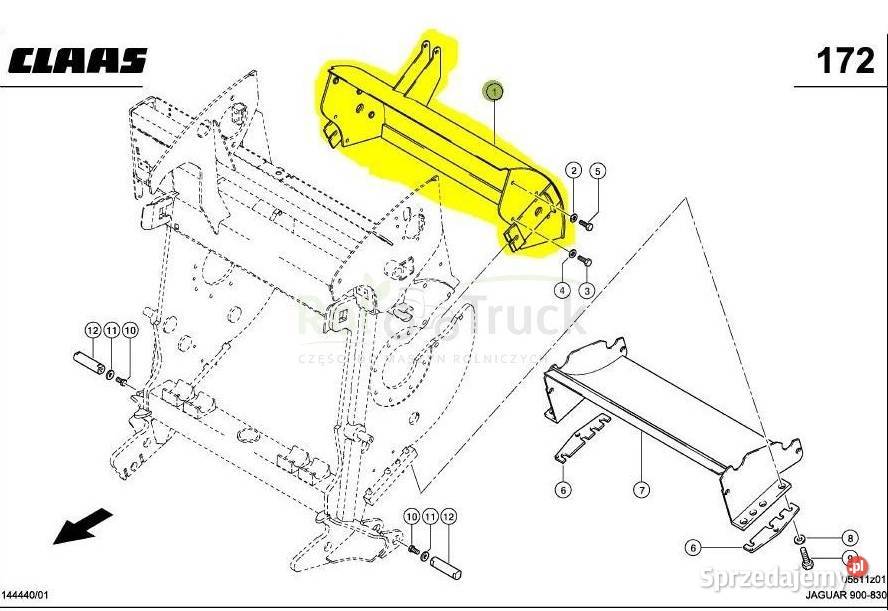 BLACHA BĘBNA NOŻOWEGO CLAAS 870 9874042 Kolno