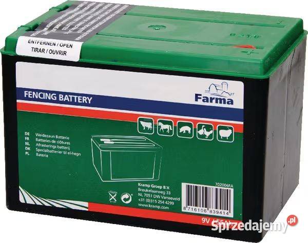 Bateria sucha 9V 55Ah mazowieckie Przasnysz