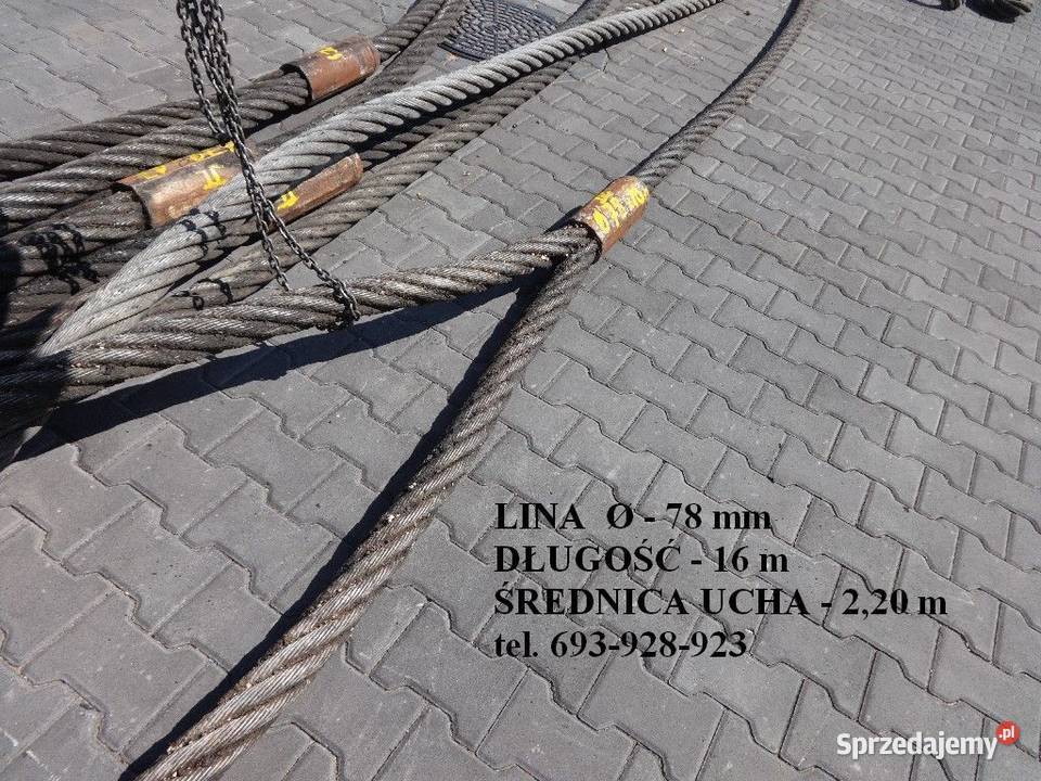 Lina stalowa do dźwigu śląskie Dąbrowa Górnicza sprzedam
