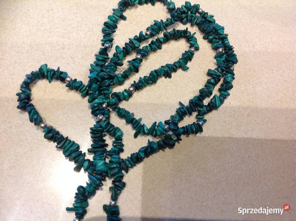 Malachit Naszyjnik Damski Vintage Nowa Sól sprzedam