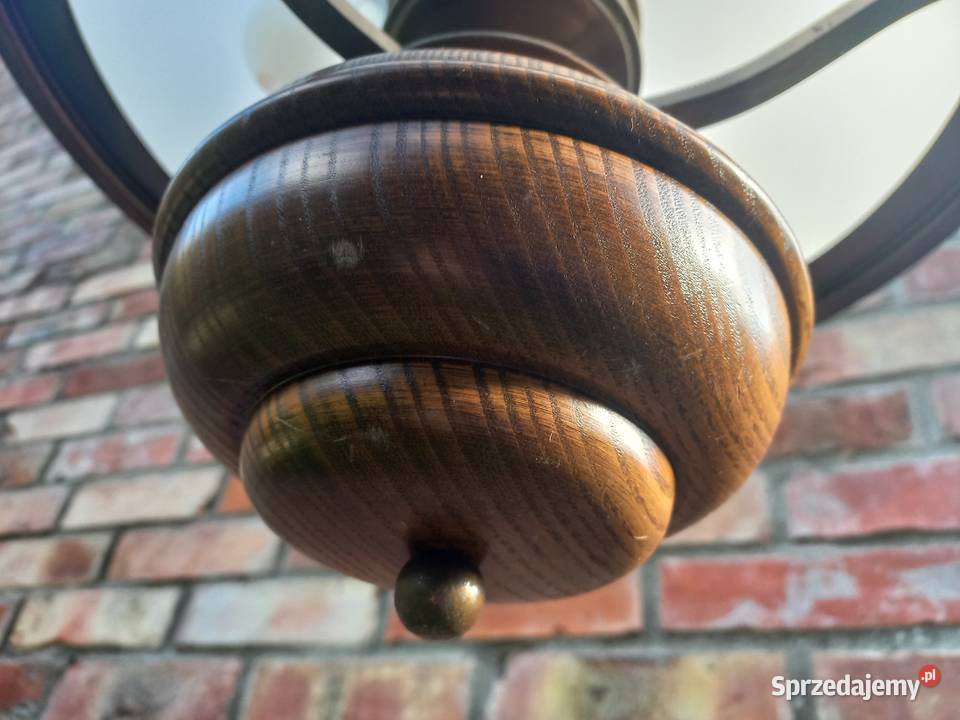 Żyrandol mosiężny metalowy drewniany holenderski zachodniopomorskie Gawroniec sprzedam