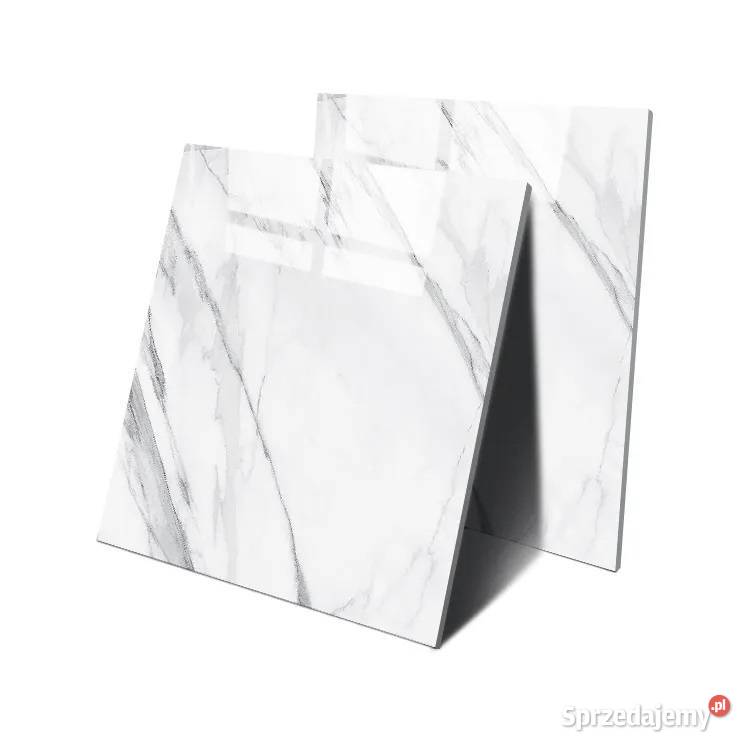 Gres polerowany 60x60 BIAŁY MARMUR WYSOKI POŁYSK Łask