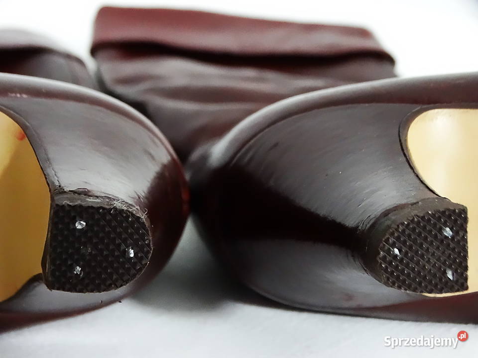 Kozaki damskie wysokie bordowe Lady Gabor 39 Kozaki