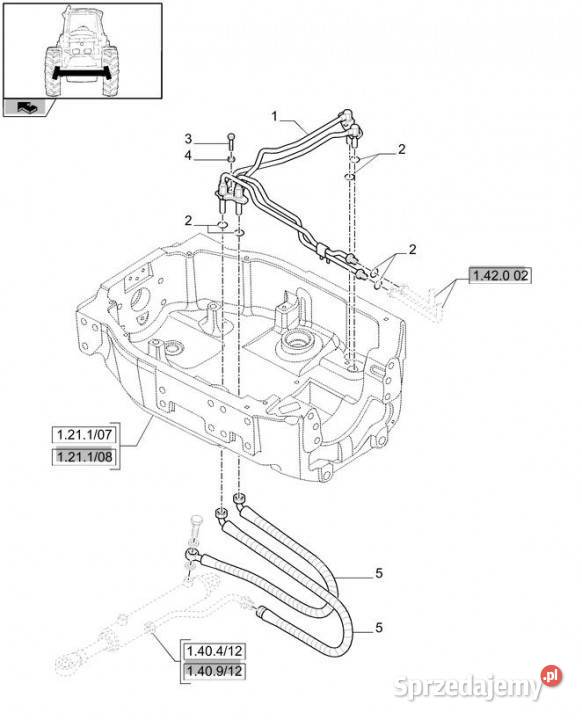Holland T6010 Rurka ciśnieniowa 87702722