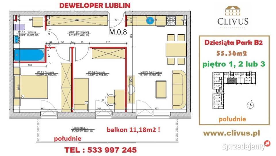 sprzedaży mieszkania 5536m2 3pokojowe Lublin sprzedam