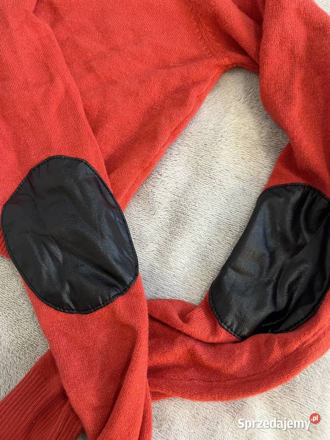 Krótki sweter kardigan bolerko czerwone podkarpackie Jasło