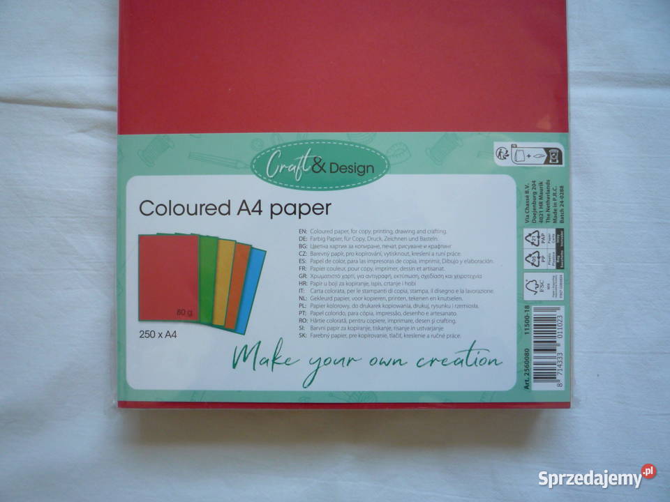 Craft Designa Papier kolorowy ksero A4 5 kolorów Szczecin