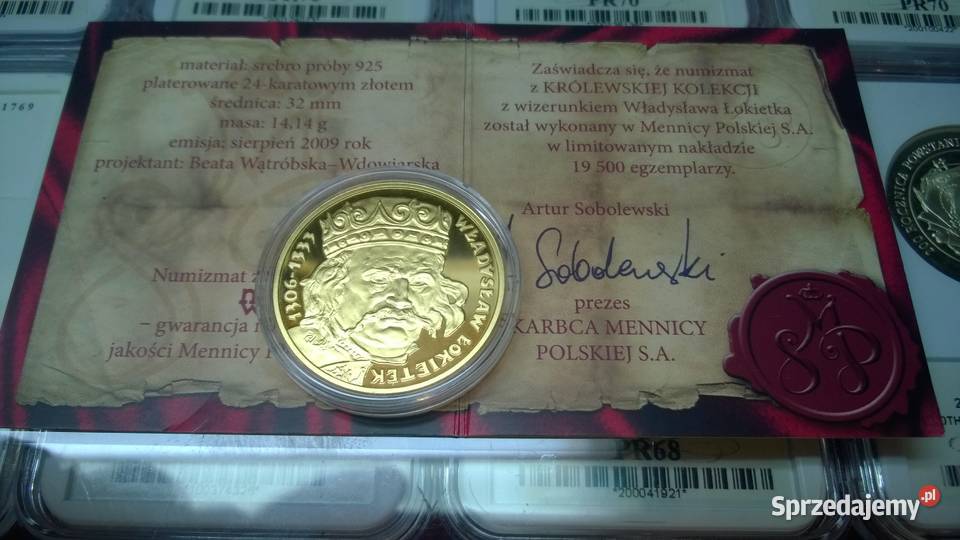 Numizmat srebrny PIASTOWIE Władysław Łokietek Warszawa
