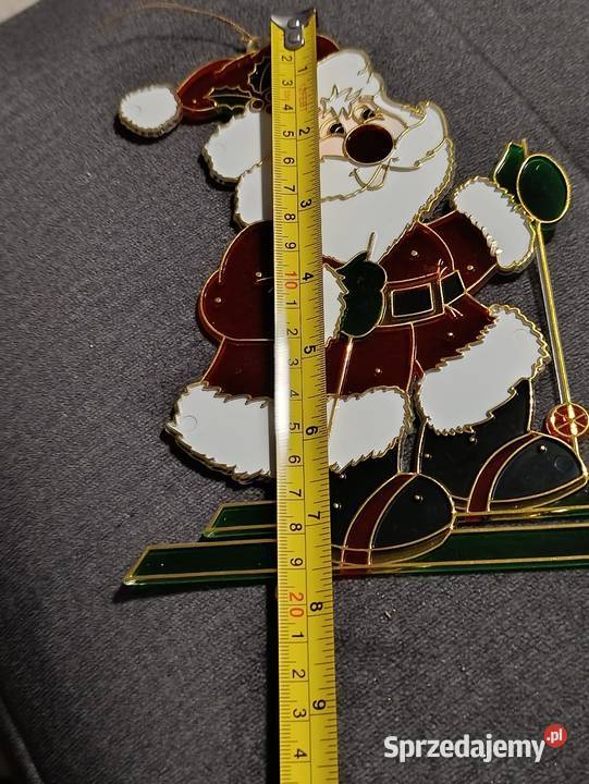 witrażowa ozdoba świąteczna przedstawiająca Poznań