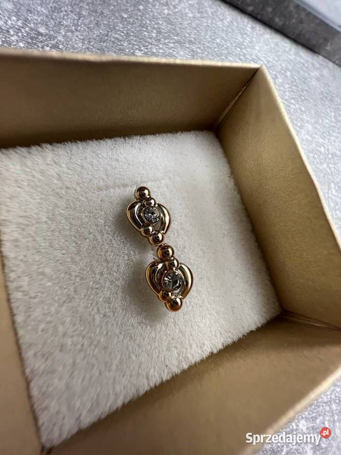 Kolczyki złote z diamentem Jasło