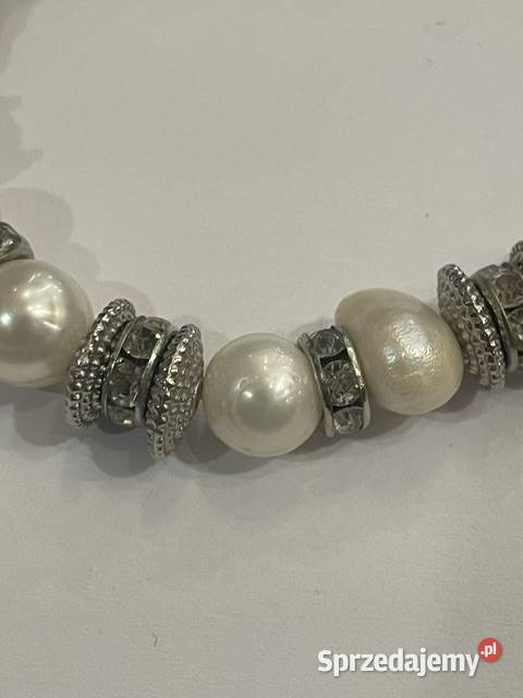 Perłowa bransoletka z cyrkoniami Antyki Kraków