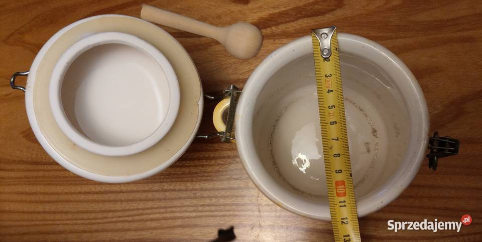 Duży ceramiczny słoik wek z klipsem winogrona mazowieckie