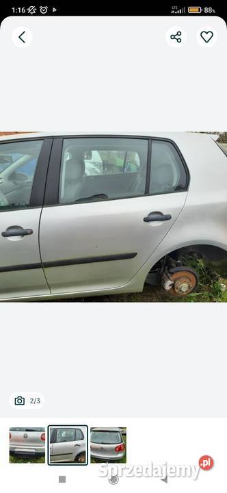 Drzwi golf V 5 klapa tył drzwi tył prawe lewe