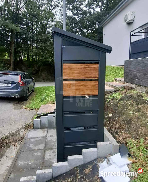 Wiata smietnikowa 15x05m drewnopodony dach Pozostałe śląskie