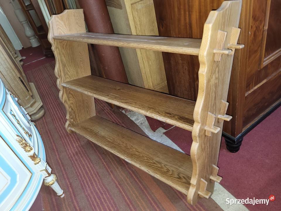 ładna półka dębowa wisząca z drewna dębowego 27cm Sypniewo sprzedam