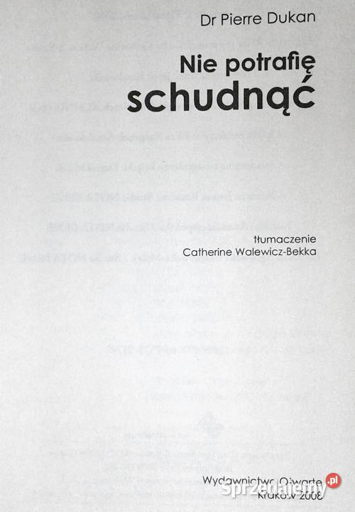 Nie potrafię schudnąć Dr Pierre Dukan Chełm