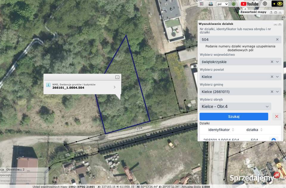 Syndyk sprzeda działkę na Skrajnej SP strefa Kielce
