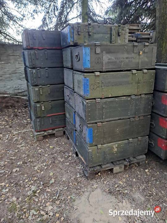 Skrzynia wojskowa drewniana Pakiet 50 Militaria wielkopolskie Kalisz