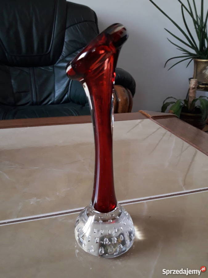 Szklany wazonik Aseda Szwecja Porcelana i szkło Janów Lubelski