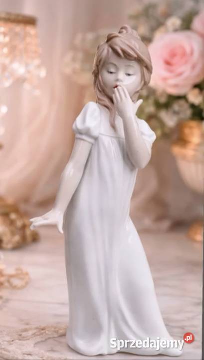DUŻA FIGURKA NAO LLADRO DZIEWCZYNKA ZIEWAJĄCA Pabianice sprzedam