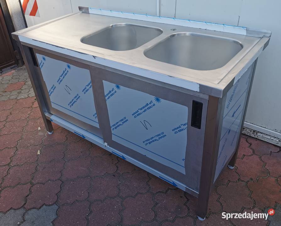 Zlew gastronomiczny 2komorowy 140x60x85 Gastronomia Rawicz