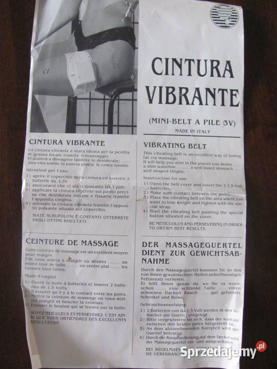 pas wibracyjny masażer 3V na baterie 2 x R14 Zamość