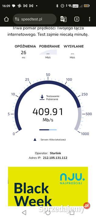 Nowy zestaw Starlink Miesiąc Free 400mb Poznań