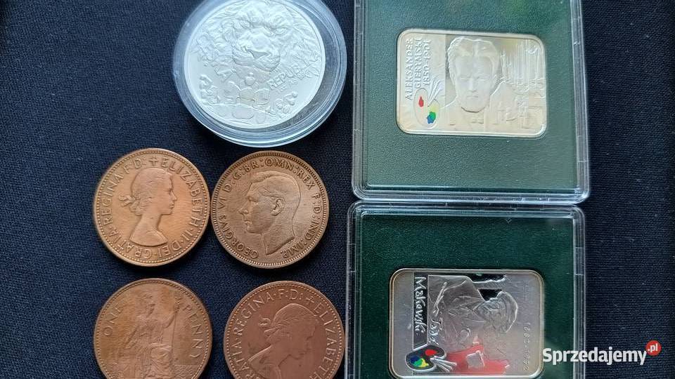 Monety sztabki srebro lokacyjne kruszec Lublin