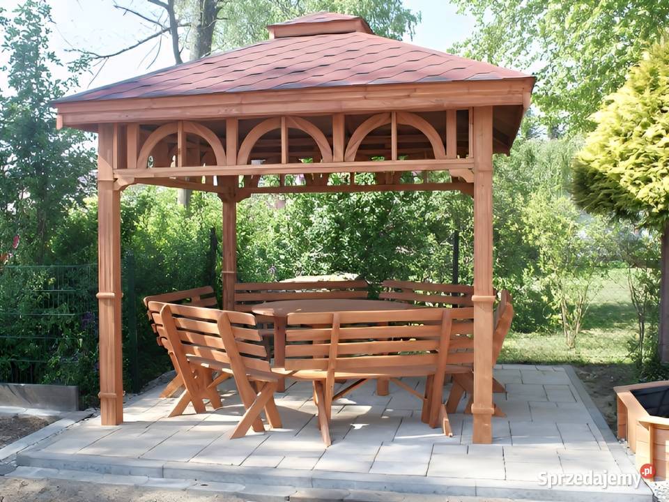 ALTANA 6 3x3m Eleganckie Półokrągłe Podpory Altany i wiaty Parzymiechy