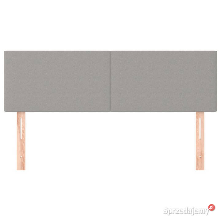 Zagłówki do łóżka 2 jasnoszare 72x5x7888 tkanina sprzedam
