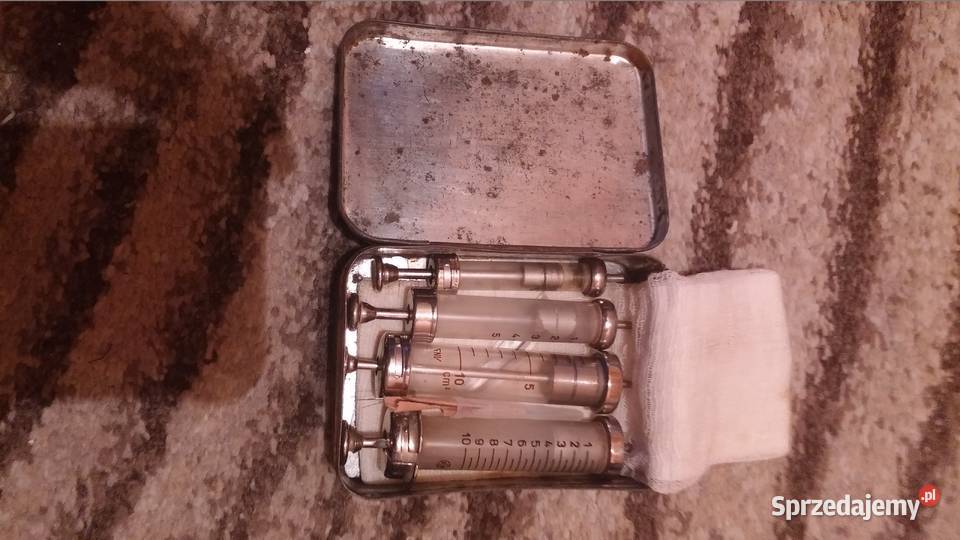 Stare Szklane Strzykawki z Czasów Wojny Kolekcje Brzóza Stadnicka