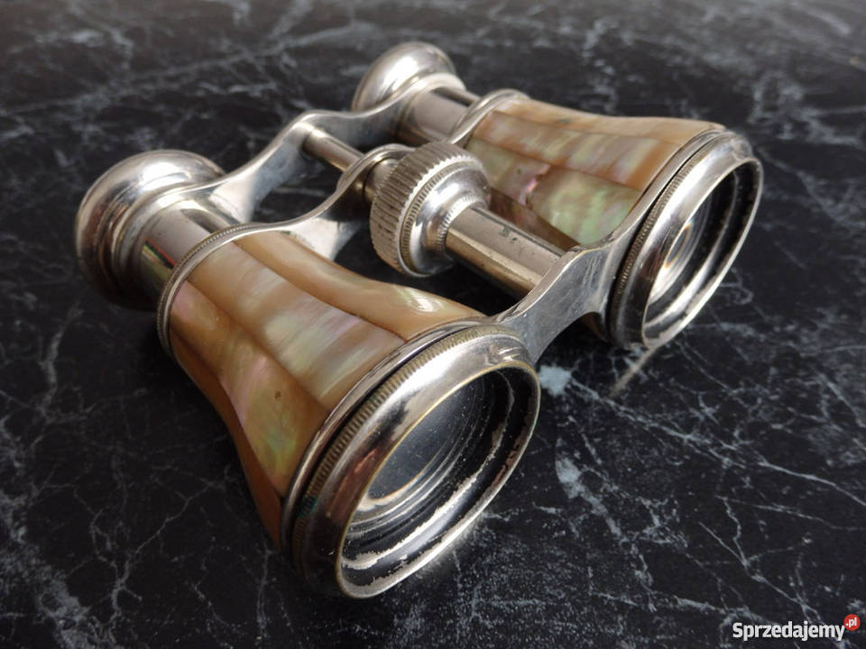 Stara lornetka teatralna masa perłowa Łódź