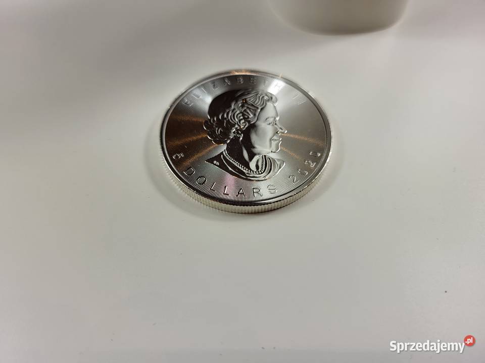Monety srebrne Kanada Liść Klonowy 1 oz tuba 25 Lublin