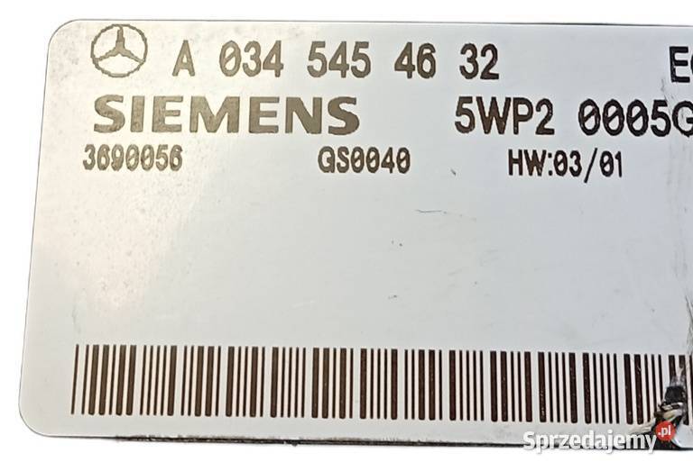 Sterownik silnika moduł Siemens Mercedes Actros szary Pozostałe